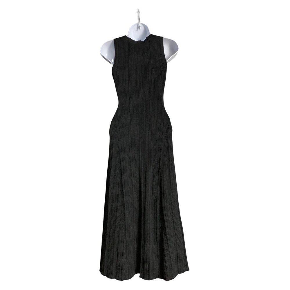 A New Day Womens Black Sleeveless Ribbed Knit Stretchy Maxi Dress - Picture 3 of 10